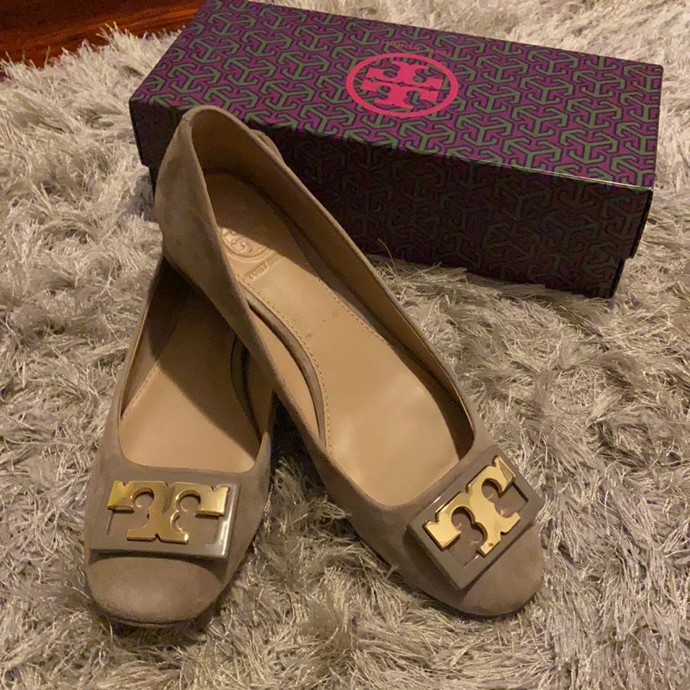 Tory Burch shoes leather upper linen beige color 5M